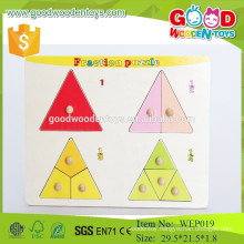 WEP019 preschool educational kids fraction wooden puzzle toys